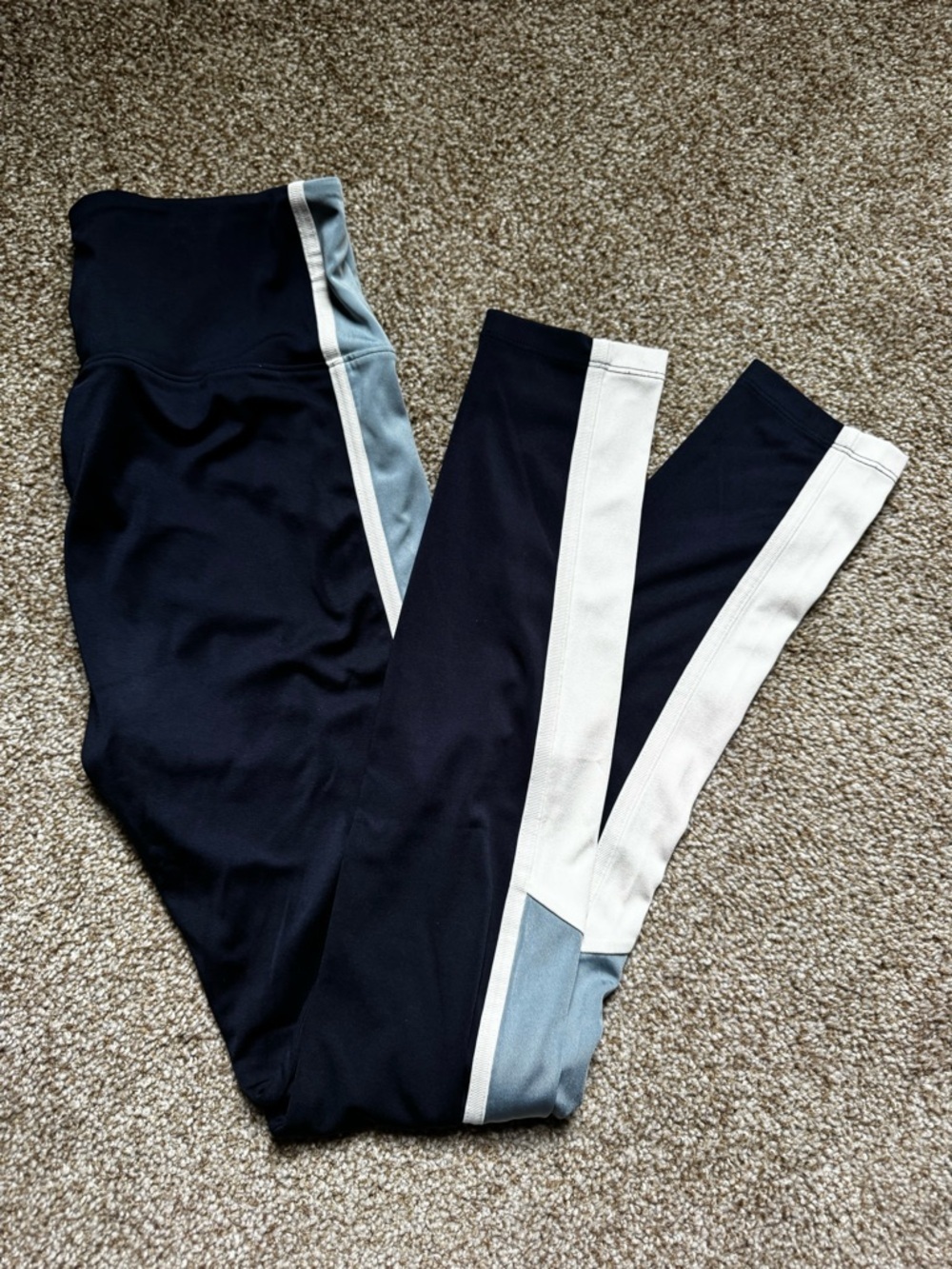 Lou & Grey Black Active Leggings with White Logo